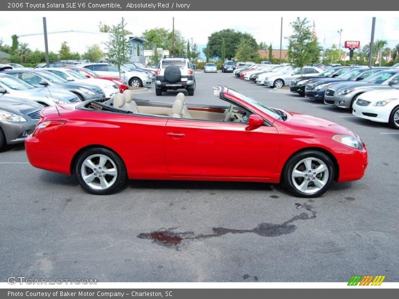 Absolutely Red / Ivory 2006 Toyota Solara SLE V6 Convertible