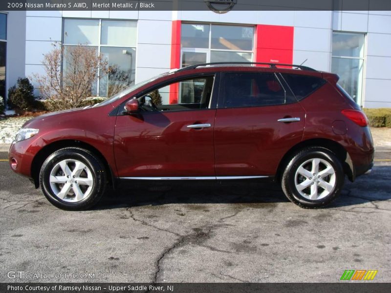 Merlot Metallic / Black 2009 Nissan Murano S AWD