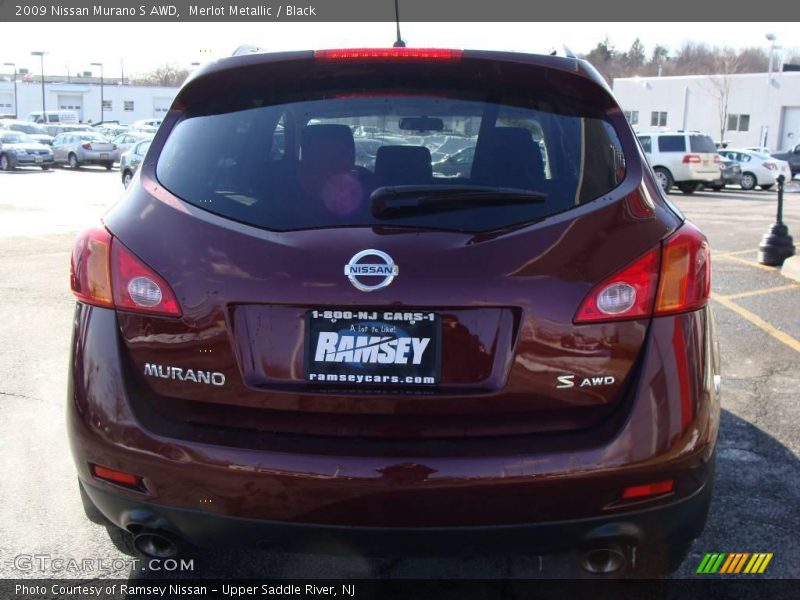 Merlot Metallic / Black 2009 Nissan Murano S AWD