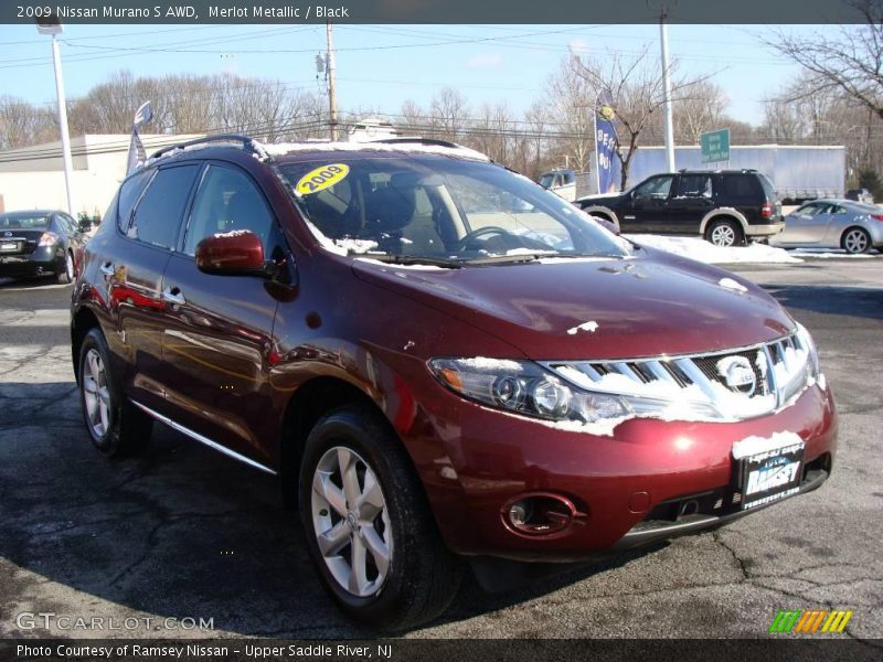 Merlot Metallic / Black 2009 Nissan Murano S AWD