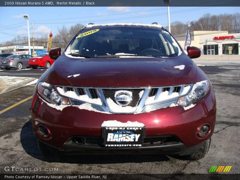 Merlot Metallic / Black 2009 Nissan Murano S AWD