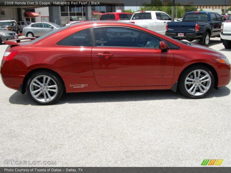 Habanero Red Pearl / Black 2008 Honda Civic Si Coupe