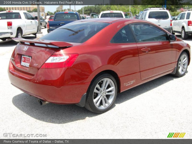 Habanero Red Pearl / Black 2008 Honda Civic Si Coupe