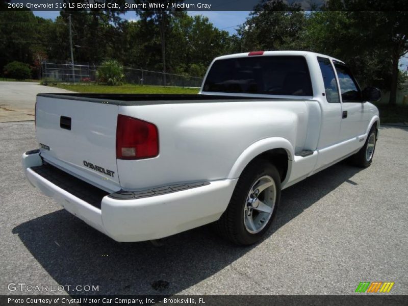 Summit White / Medium Gray 2003 Chevrolet S10 LS Extended Cab