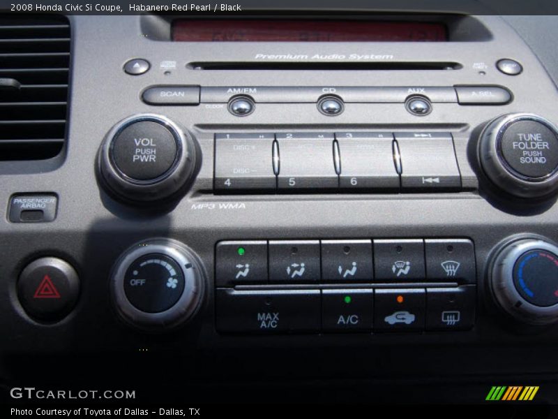 Habanero Red Pearl / Black 2008 Honda Civic Si Coupe