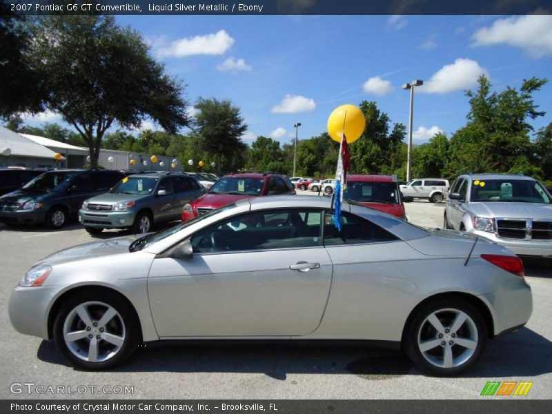 Liquid Silver Metallic / Ebony 2007 Pontiac G6 GT Convertible