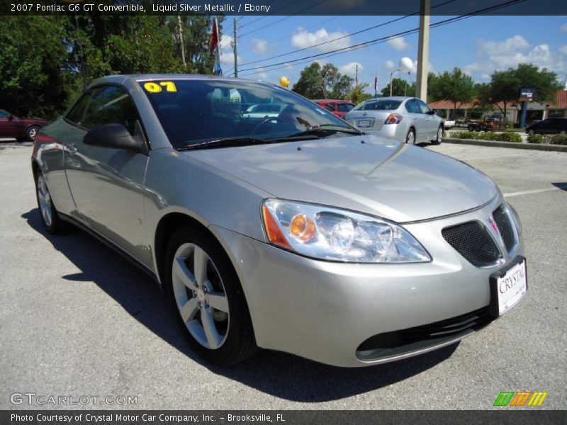 Liquid Silver Metallic / Ebony 2007 Pontiac G6 GT Convertible