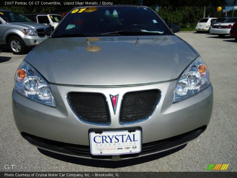 Liquid Silver Metallic / Ebony 2007 Pontiac G6 GT Convertible