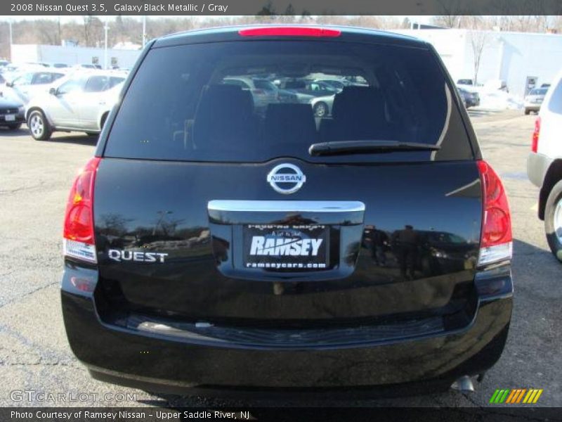 Galaxy Black Metallic / Gray 2008 Nissan Quest 3.5