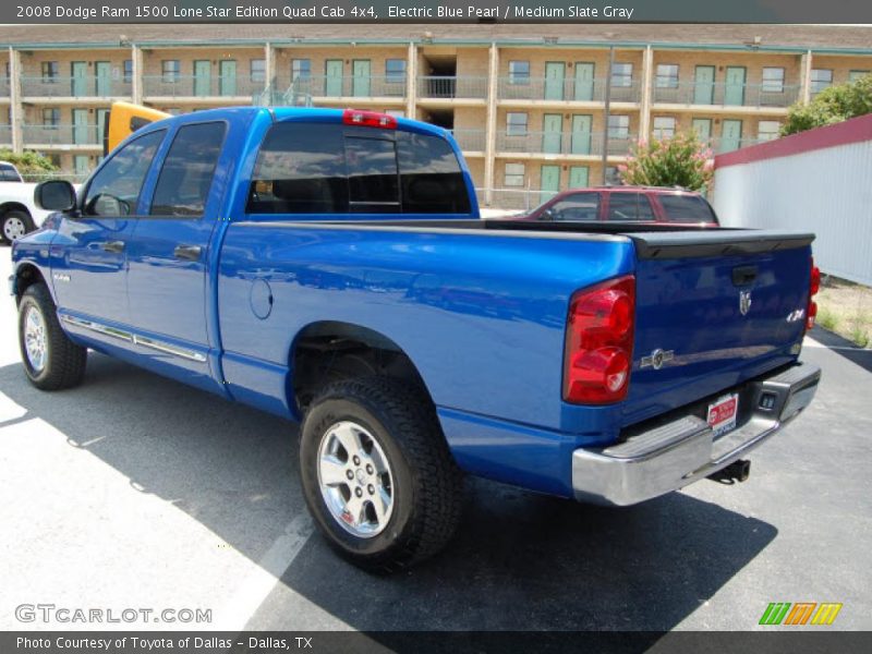 Electric Blue Pearl / Medium Slate Gray 2008 Dodge Ram 1500 Lone Star Edition Quad Cab 4x4