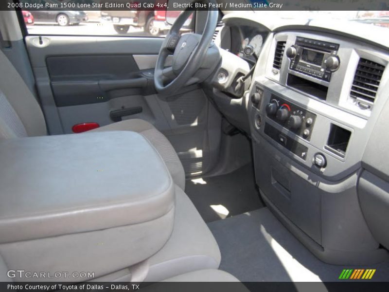 Electric Blue Pearl / Medium Slate Gray 2008 Dodge Ram 1500 Lone Star Edition Quad Cab 4x4