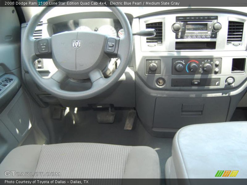 Electric Blue Pearl / Medium Slate Gray 2008 Dodge Ram 1500 Lone Star Edition Quad Cab 4x4