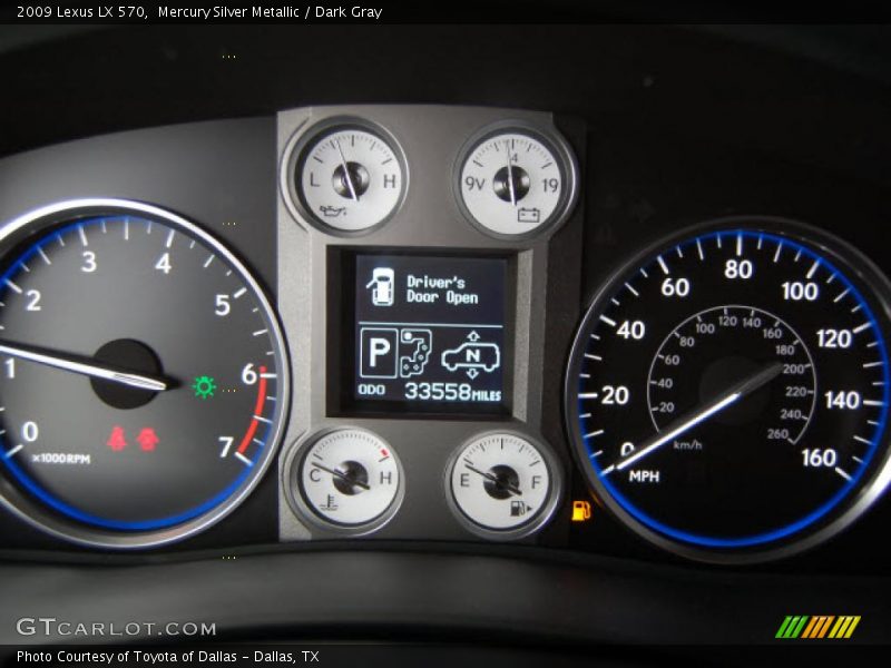 Mercury Silver Metallic / Dark Gray 2009 Lexus LX 570