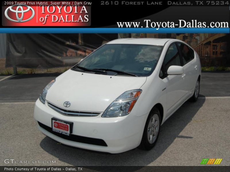 Super White / Dark Gray 2009 Toyota Prius Hybrid