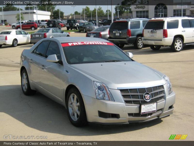 Light Platinum / Ebony 2008 Cadillac CTS Sedan