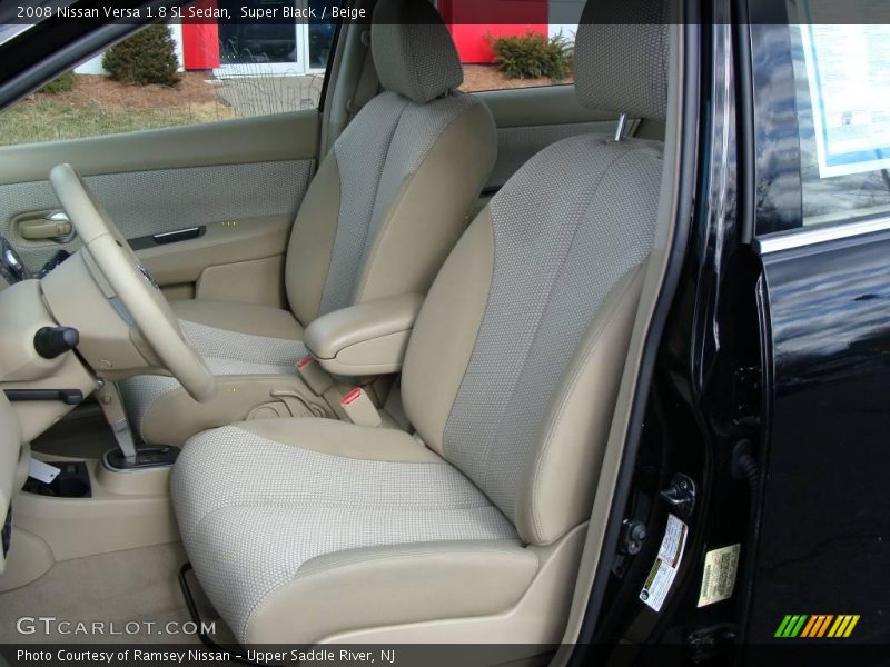 Super Black / Beige 2008 Nissan Versa 1.8 SL Sedan