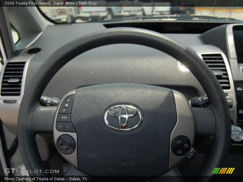 Super White / Dark Gray 2009 Toyota Prius Hybrid