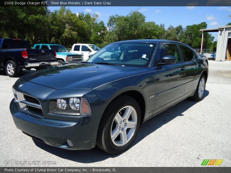 Steel Blue Metallic / Dark Slate Gray 2008 Dodge Charger R/T