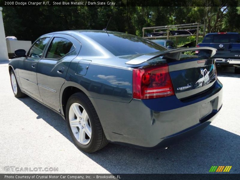 Steel Blue Metallic / Dark Slate Gray 2008 Dodge Charger R/T