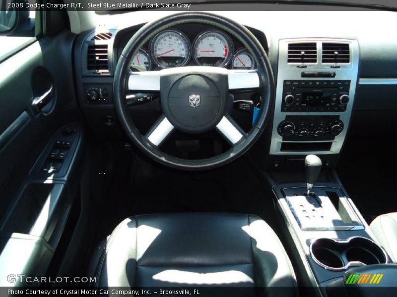 Steel Blue Metallic / Dark Slate Gray 2008 Dodge Charger R/T