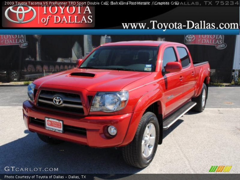 Barcelona Red Metallic / Graphite Gray 2009 Toyota Tacoma V6 PreRunner TRD Sport Double Cab