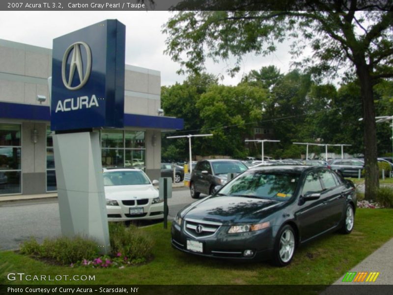 Carbon Gray Pearl / Taupe 2007 Acura TL 3.2