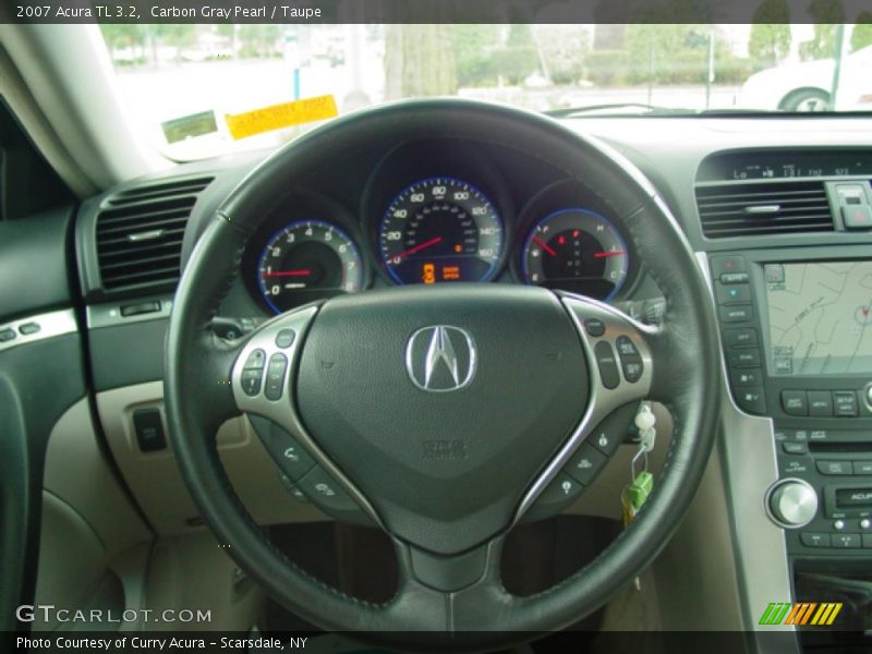 Carbon Gray Pearl / Taupe 2007 Acura TL 3.2