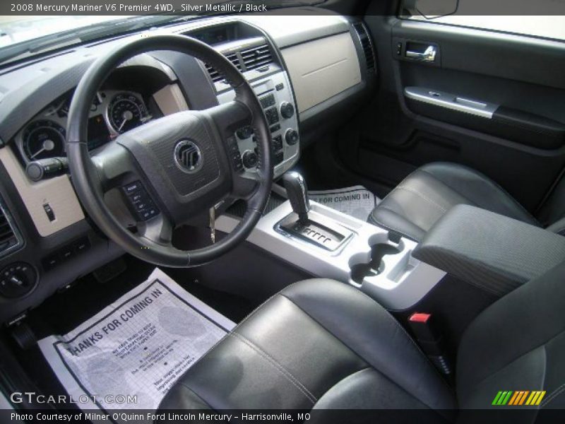 Silver Metallic / Black 2008 Mercury Mariner V6 Premier 4WD