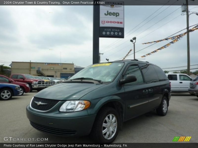 Onyx Green Pearlcoat / Khaki 2004 Chrysler Town & Country Touring
