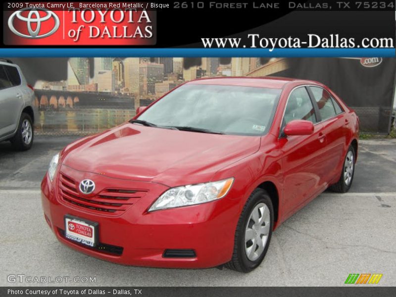 Barcelona Red Metallic / Bisque 2009 Toyota Camry LE