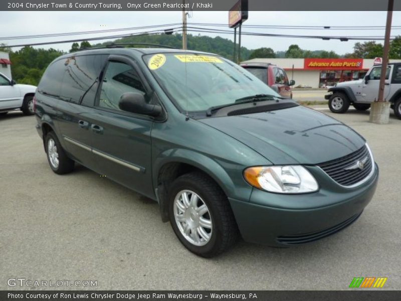 Onyx Green Pearlcoat / Khaki 2004 Chrysler Town & Country Touring