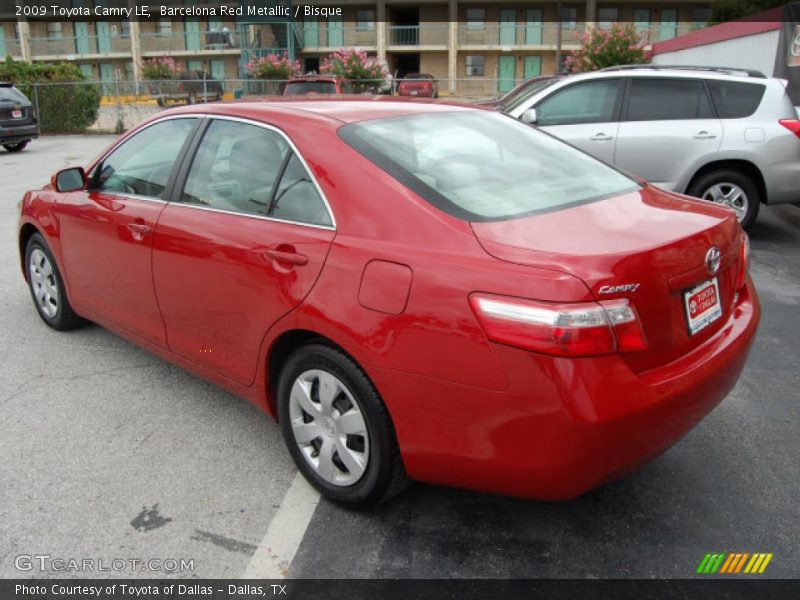 Barcelona Red Metallic / Bisque 2009 Toyota Camry LE