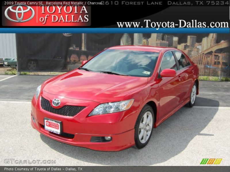 Barcelona Red Metallic / Charcoal 2009 Toyota Camry SE