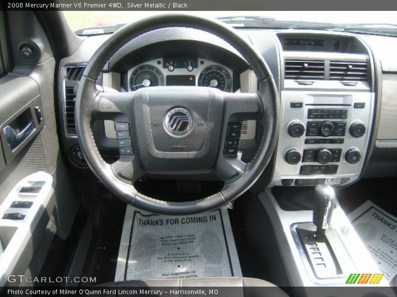 Silver Metallic / Black 2008 Mercury Mariner V6 Premier 4WD