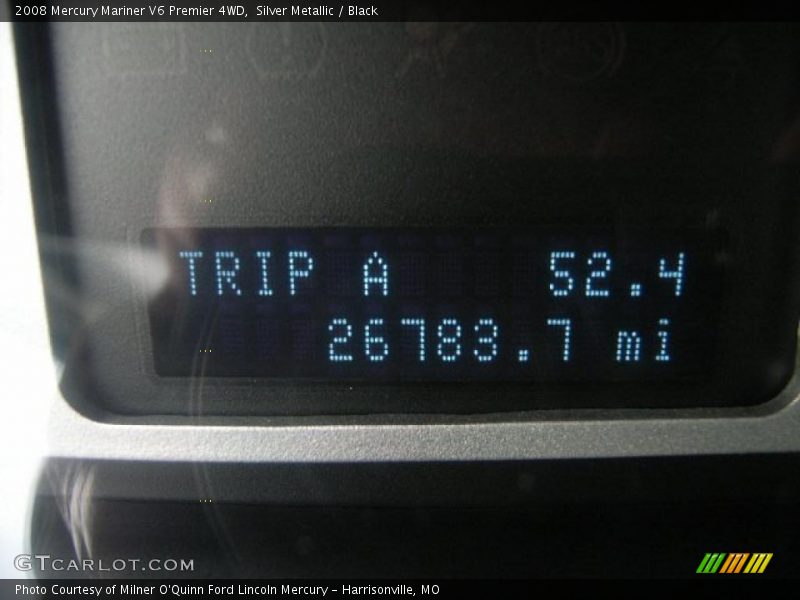 Silver Metallic / Black 2008 Mercury Mariner V6 Premier 4WD