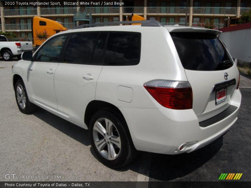 Blizzard White Pearl / Sand Beige 2010 Toyota Highlander Sport