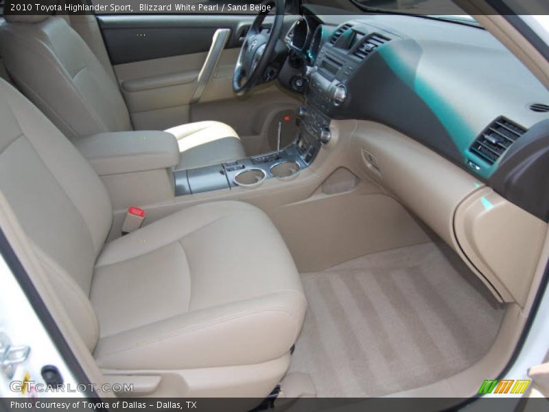 Blizzard White Pearl / Sand Beige 2010 Toyota Highlander Sport
