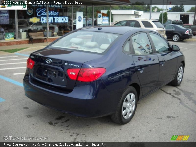 Regatta Blue / Beige 2009 Hyundai Elantra GLS Sedan