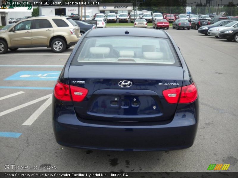 Regatta Blue / Beige 2009 Hyundai Elantra GLS Sedan