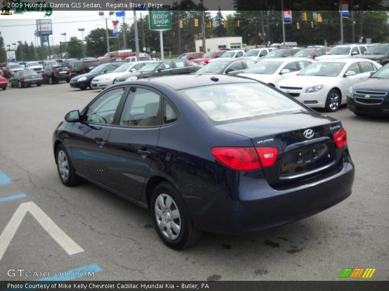 Regatta Blue / Beige 2009 Hyundai Elantra GLS Sedan