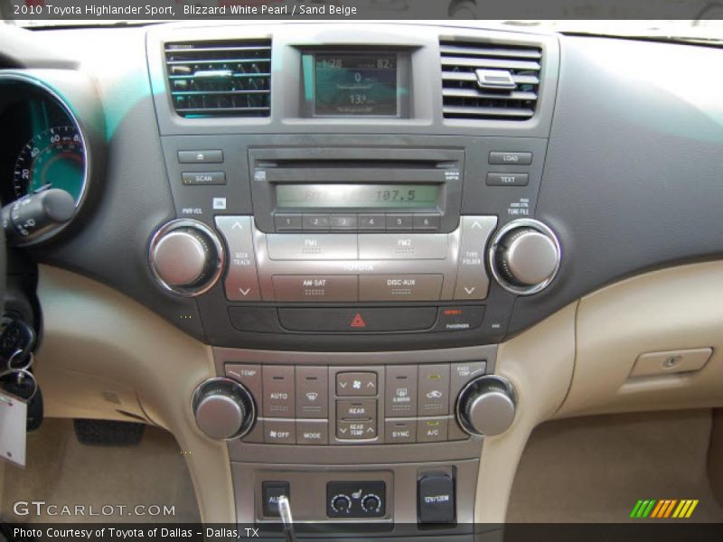 Blizzard White Pearl / Sand Beige 2010 Toyota Highlander Sport