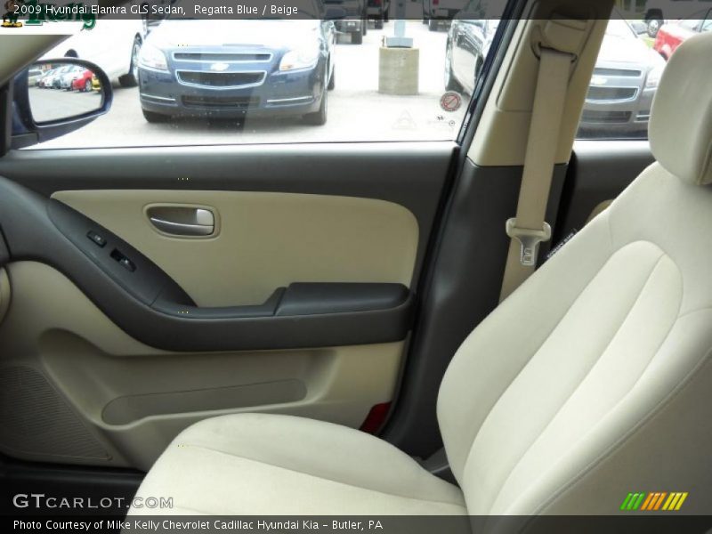 Regatta Blue / Beige 2009 Hyundai Elantra GLS Sedan