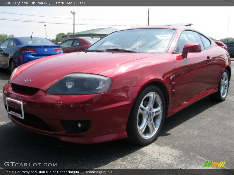 Electric Red / Black 2006 Hyundai Tiburon GT