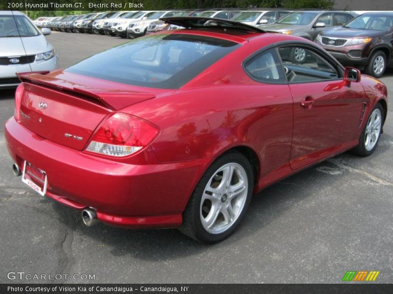 Electric Red / Black 2006 Hyundai Tiburon GT