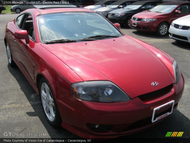 Electric Red / Black 2006 Hyundai Tiburon GT