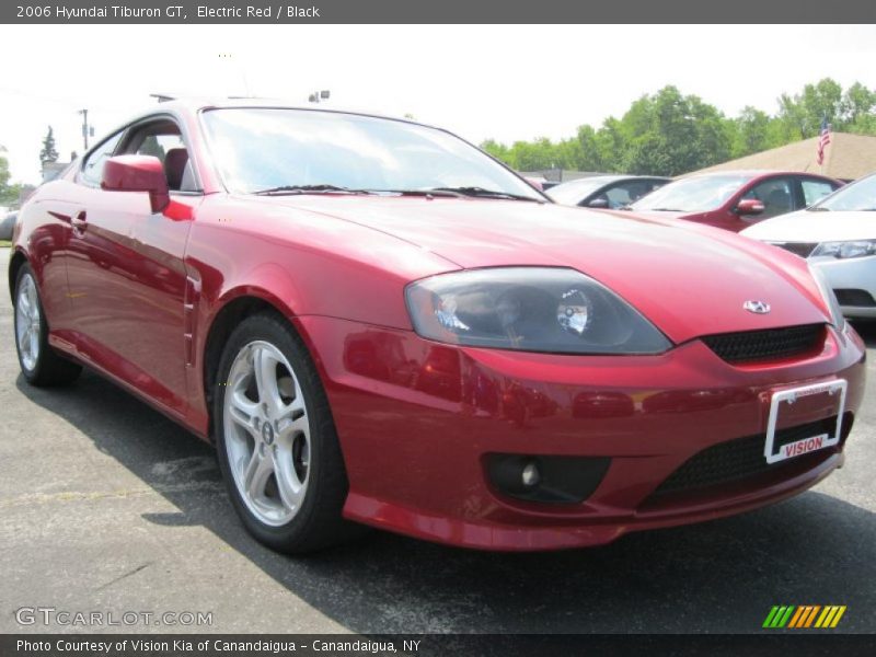 Electric Red / Black 2006 Hyundai Tiburon GT