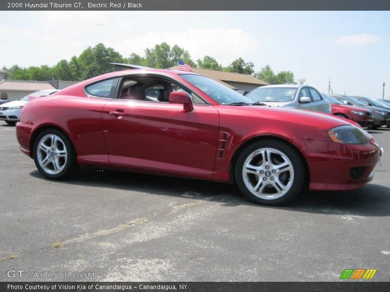Electric Red / Black 2006 Hyundai Tiburon GT