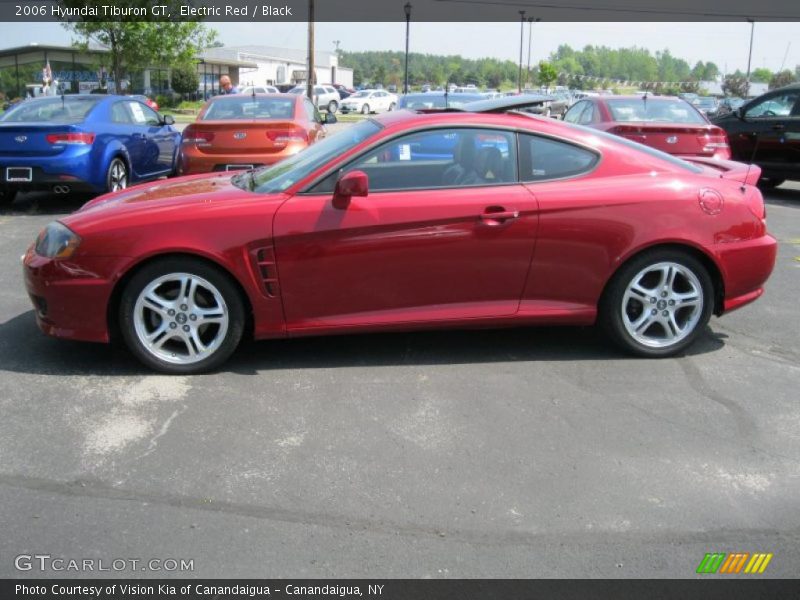 Electric Red / Black 2006 Hyundai Tiburon GT