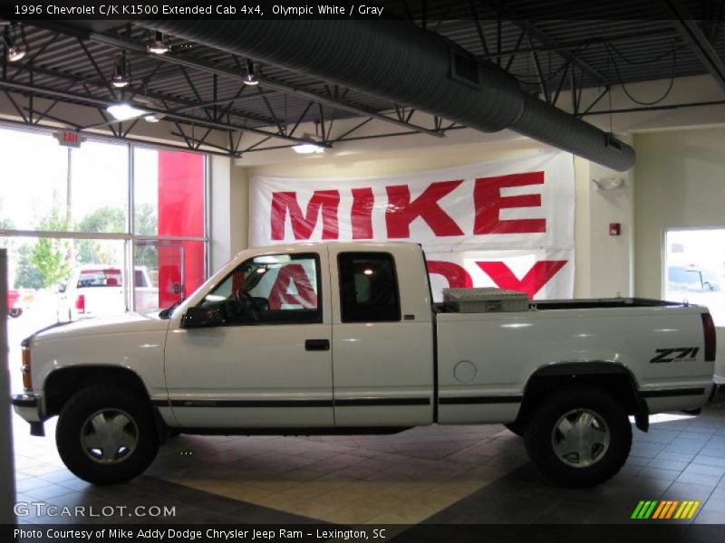 Olympic White / Gray 1996 Chevrolet C/K K1500 Extended Cab 4x4