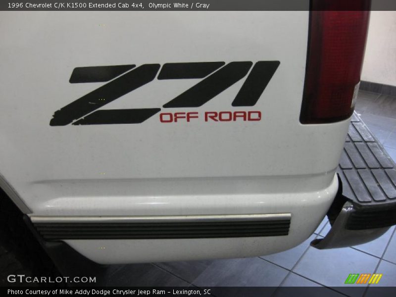 Olympic White / Gray 1996 Chevrolet C/K K1500 Extended Cab 4x4